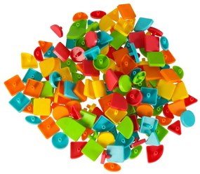 KIK Detská kreatívna mozaika 170 ks – puzzle 5 farieb, doska a 10 kariet (3+)