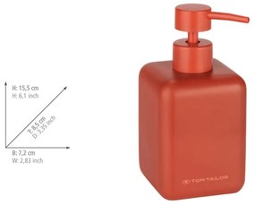 Oranžový dávkovač mydla z polyresínu 380 ml Tom Tailor T-Rounded – Wenko
