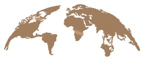 Nástenná dekorácia Mapa sveta zlatá - S