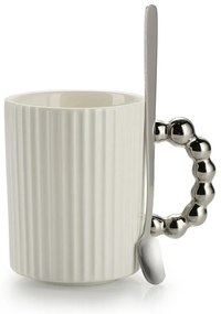 Čajový/kávový set Luca Silver White