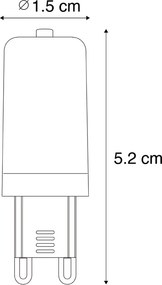 Sada 5 LED žiaroviek G9 číra 3,5W 480 lm 2700K