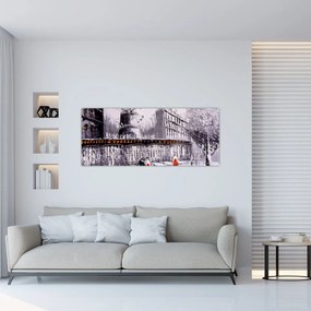 Obraz - Olejomaľba mesta II. (120x50 cm)