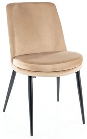 Jedálenská stolička Kayla Velvet, béžová