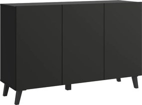 Klasická čierna komoda 120 cm na nožičkách Phuket SB120