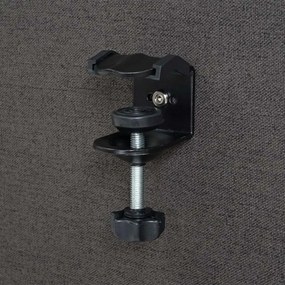 Akustický panel na stôl HWC-G75 - dvojstenná látka/textil - 60x65cm - hnedo-sivá