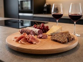 AMADEA Drevená otočná doštička, masívne drevo, 35 cm