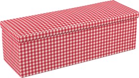 Truhlica čalúnená farba produktu červená látka vzorované