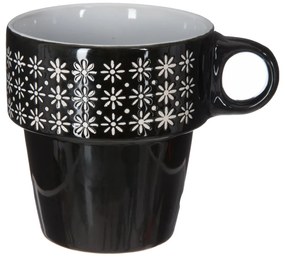 Keramický hrnček so stojanom Ethnik 260 ml sada 6ks
