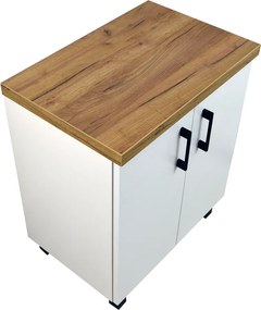Comodo Kúpeľňová skrinka pod doskové umývadlo ROSO W 60-HD - biela/zlatý dub