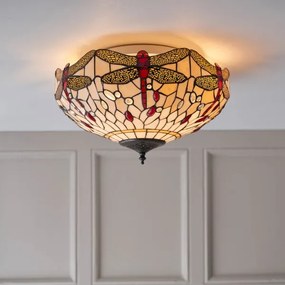 Endon 70723 - Stropné svietidlo Tiffany DRAGONFLY 2xE27/60W/230V pr. 41 cm