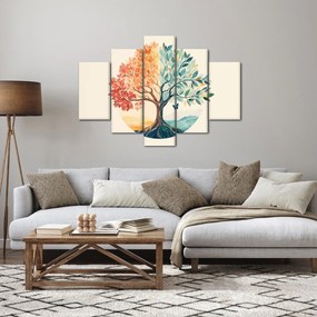 Obraz – Duálny strom s motýľom (150x105 cm)