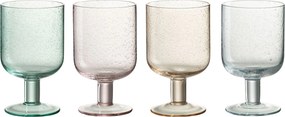 4ks farebný pohár na víno s bublinkami Louise - Ø8*13cm / 360ml