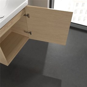 VILLEROY &amp; BOCH Avento závesná skrinka pod umývadlo Compact, 1 dvierka, pánty vpravo, 530 x 352 x 514 mm, Nordic Oak, A88801VJ