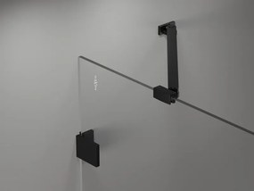 Mexen Lunar Duo, výklopný sprchový kút 115 x 90 cm, 8mm číre sklo, čierny profil, 834-115L-090P-70-00