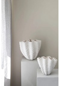 Biela váza z polyresínu (výška 22 cm) Shell – Mette Ditmer Denmark