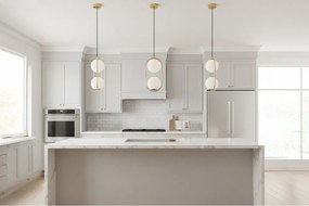 Závesné svietidlo Florence, 2x biele sklenené tienidlo, g, U