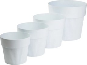 PLASTOVÝ KVETINÁČ SILVA LINE 20X17,5 CM BIELA