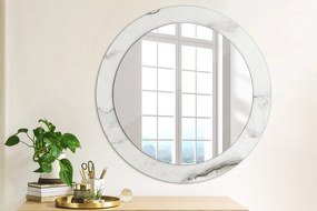 Okrúhle ozdobné zrkadlo Biely mramor fi 70 cm