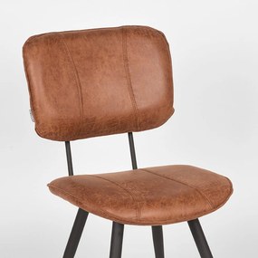 Koňakovohnedé kožené jedálenské stoličky v súprave 2 ks Fos – LABEL51
