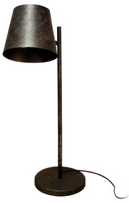 Stolná lampa Colt, 1-plameňová, sivá efekt mrazu