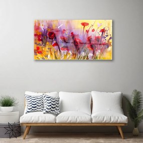 Obraz na skle Kvety rastlina príroda umenie 120x60 cm