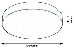 Rabalux-LED Kúpeľňové stropné svietidlo LED/24W/230V 2800/4000/6000K IP44 čierne