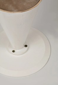Odkladací stolík Florence 40 cm z masívu biely