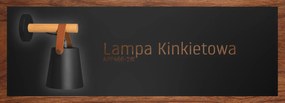 Toolight - Kovová nástenná lampa s čiernym pásikom 1xE27 60W APP466-1W , čierna-hnedá, OSW-00902