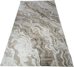 Béžový koberec s abstraktným vzorom Glamour 31705 – moderný štýl Rozmer: 80x150 cm