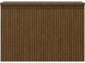 Mexen Rivel, kúpeľňová skrinka 70 cm s hornou doskou, 1 zásuvka, drážkovaná, orech, 91A20-07047-1-BFC86