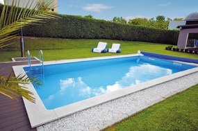 Kompletná bazénová súprava CF BLOCK DELUXE 7,0 x 3,5 x 1,5 m / 0,8 mm - sivá fólia (bazén, prémiová filtrácia, fólia, skimmer)