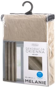 ZATEMŇOVACÍ ZÁVES NA KRÚŽKOCH MELANIE 140X260 CM TMAVOBÉŽOVÁ