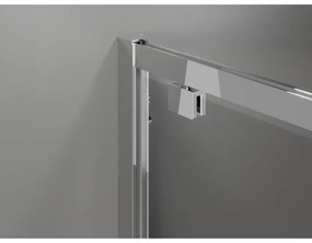 Mexen Exo, sprchovací kút s krídlovými dverami 90 x 80 cm, 6mm číre sklo, chrómový profil, 8182-090-080-01-00