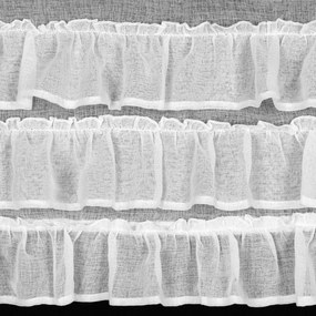 KRÁTKA ZÁCLONA NA PÚTKACH LILIA1 150X45 CM BIELA