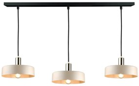 Keter Lighting Luster na lanku LATTE 3xE27/60W/230V béžová/čierna/lesklý chróm 2973