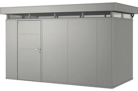 Plechový záhradný domček Biohort CasaNova 4x2 levé dvere 400x200 cm sivý kremeň metalický