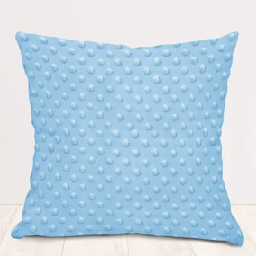 Biante Detská obliečka na vankúš Minky 3D bodky MKP-008 Nebeská modrá 70 x 90 cm