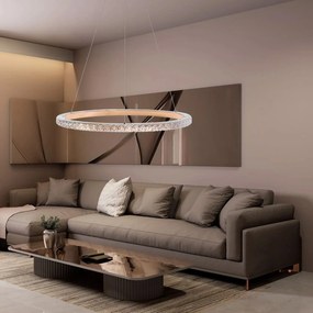 Toolight Toolight, LED stropné osvetlenie 59cm, 36W, 4000K, MS009-C, ružové zlato, OSW-09619