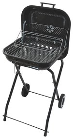Prenosný gril na drevené uhlie čierna