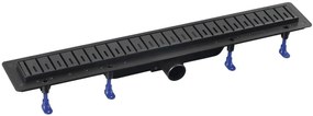Sprchový žľab Polysan KLAVER 91 cm plast černá mat 73741B