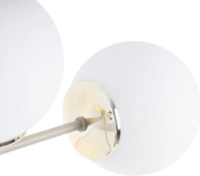 Stropné svietidlo Florence, 4x biele sklenené tienidlo, g/be, n