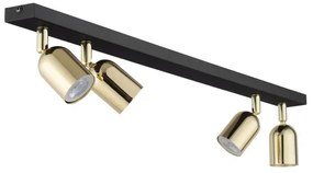 Bodové svietidlo TOP 4xGU10/10W/230V čierna/zlatá