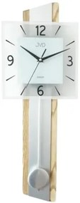 Drevené kyvadlové hodiny JVD NS19030.1 s plynulým chodom, 63,5 cm