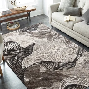 Prepracovaný hnedý koberec so zaujímavým ornamentom Šírka: 60 cm | Dĺžka: 100 cm