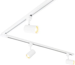 Inteligentný koľajnicový systém biely 1-fázový 5-svetiel Vrátane Wifi GU10 - Iconic Jeana