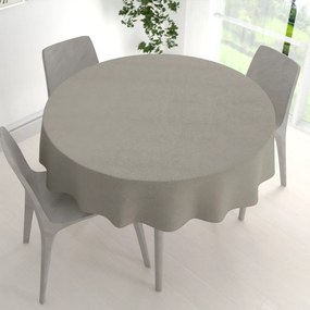Biante Okrúhly obrus/imitácia brúsenej kože Alcantara ALC-014 Svetlo sivý Ø 100 cm