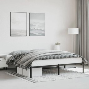 Kovový rám postele čierny 180x200 cm 373659