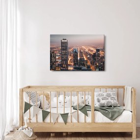 Obraz svietiacej metropoly (90x60 cm)