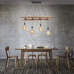 Leuchten Direkt 15025-18 - Luster na lanku EDGAR 4xE27/60W/230V