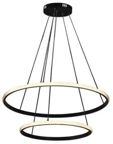 Stmievateľný LED luster s lankovým zavesením LED/55W/230V 3000-6500K priemer 60 cm + diaľkové ovládanie